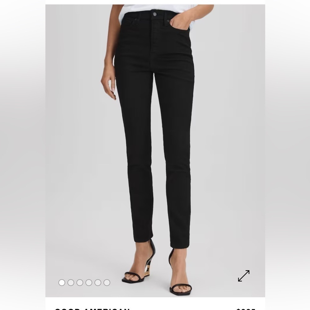 Good American Good Legs Ultra High-Rise Skinny Jeans – Black, Size 22
